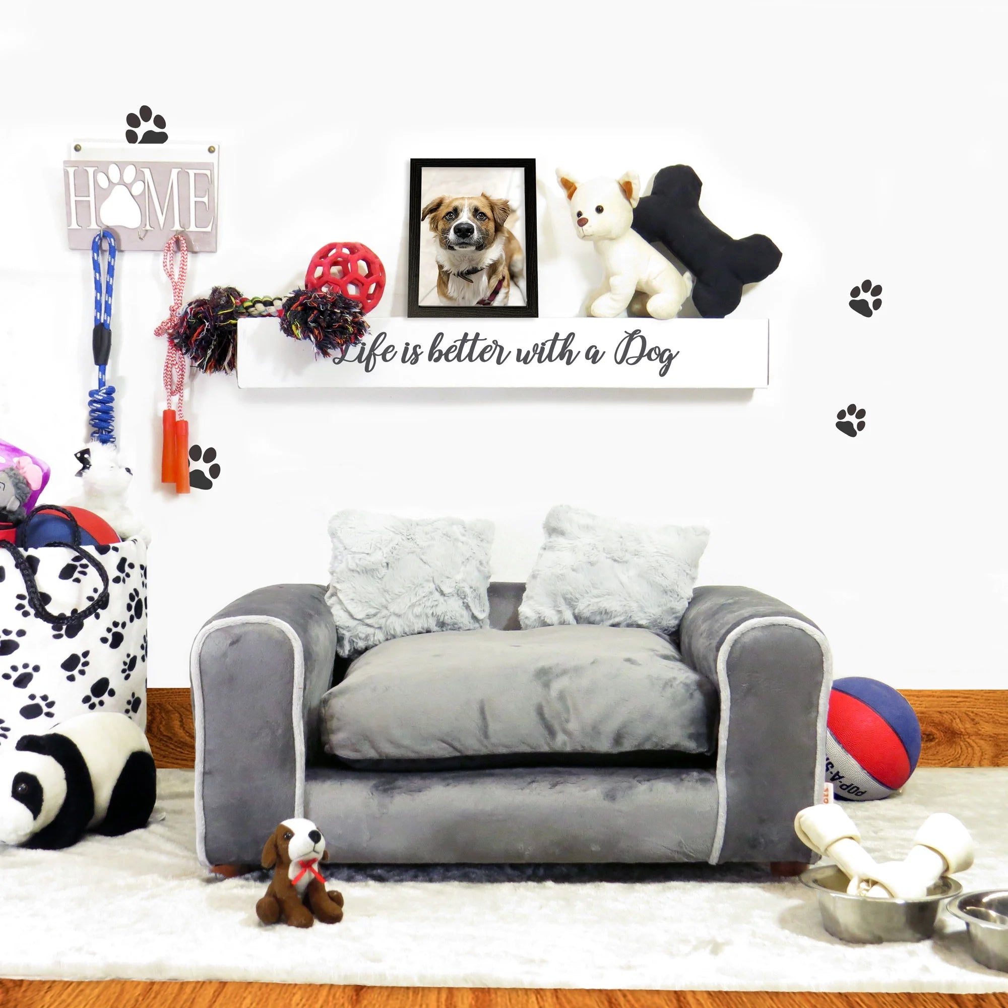 Charcoal Medium Pet Sofa Lounge N76826