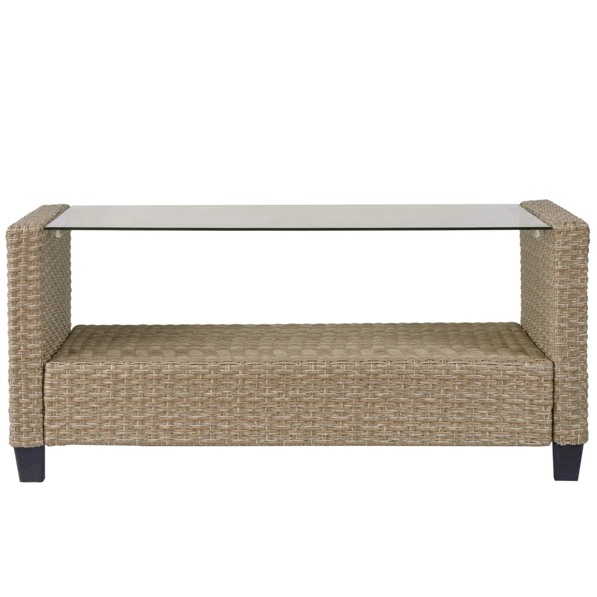 Beige Rattan 4 Piece Outdoor Sofa Conversation Set F5532