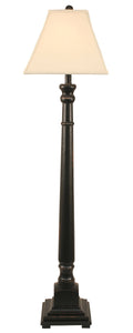 Distressed Black Square Candlestick Floor Lamp 64 in B7154