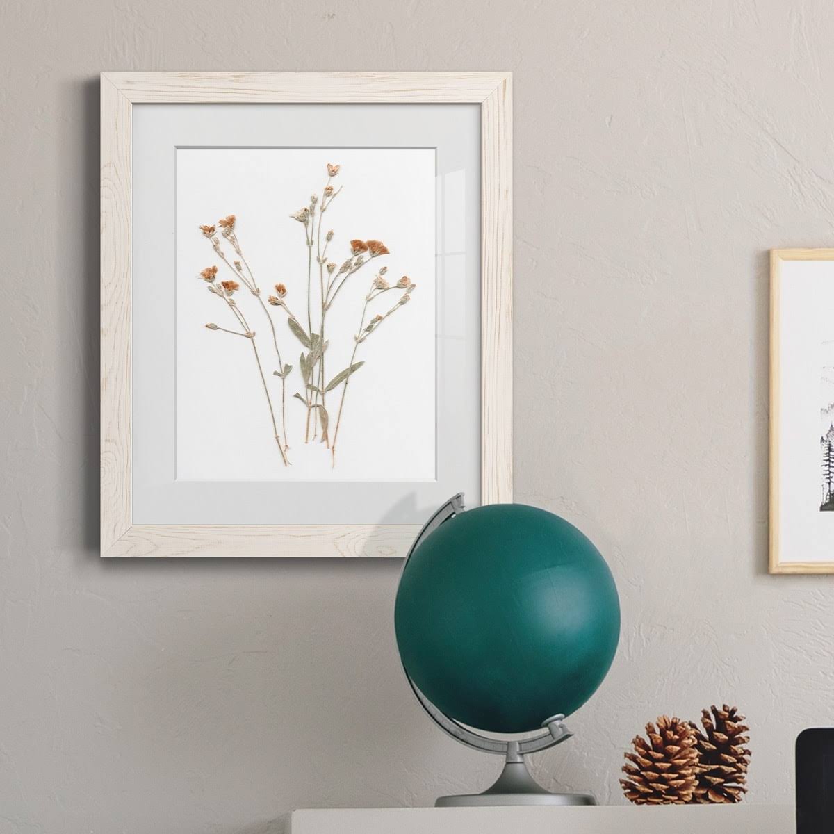 White Framed Print U735