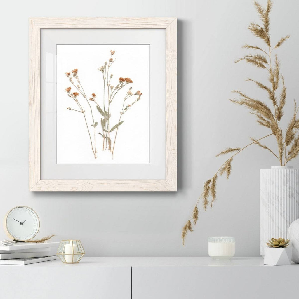White Framed Print U735