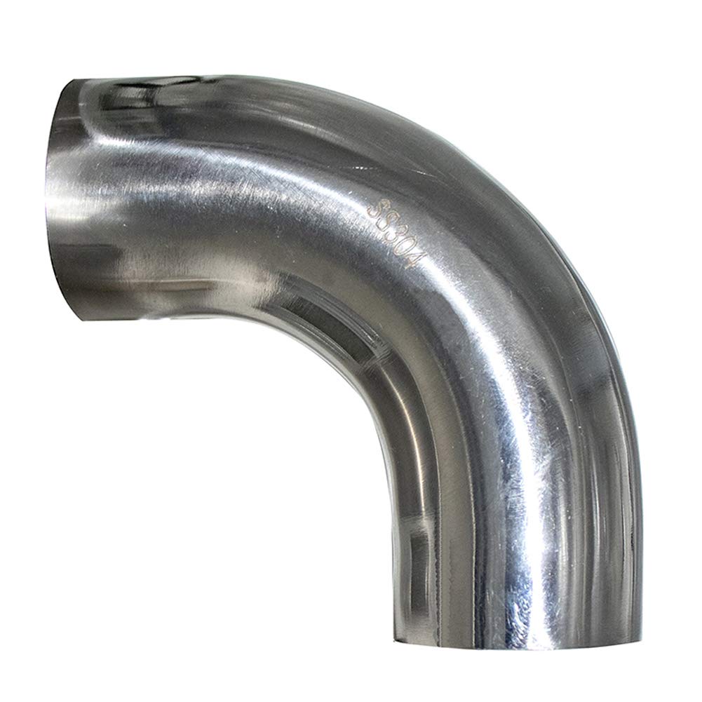 Stainless Steel 90 Degree Mandrel Bend Exhaust Elbow, Pack of 2 V12327