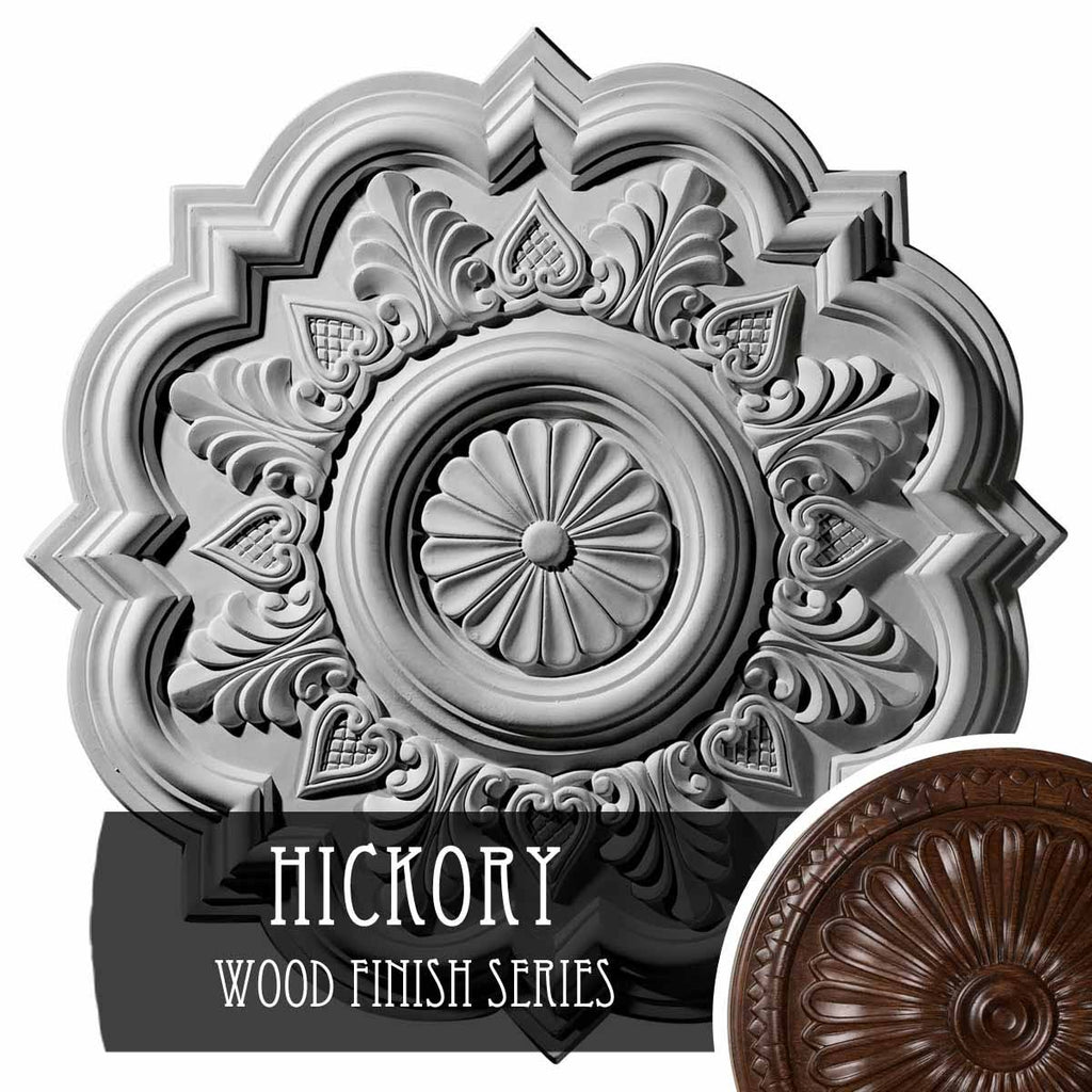 Hand-Painted Hickory Ceiling Medallion Q29223