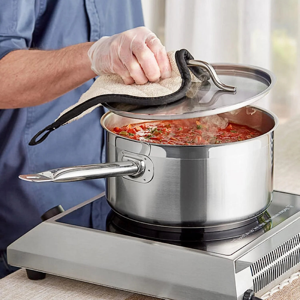 6 qt. Stainless Steel Saucepan with Lid P4491