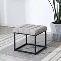 Grey Tufted Ottoman W6103