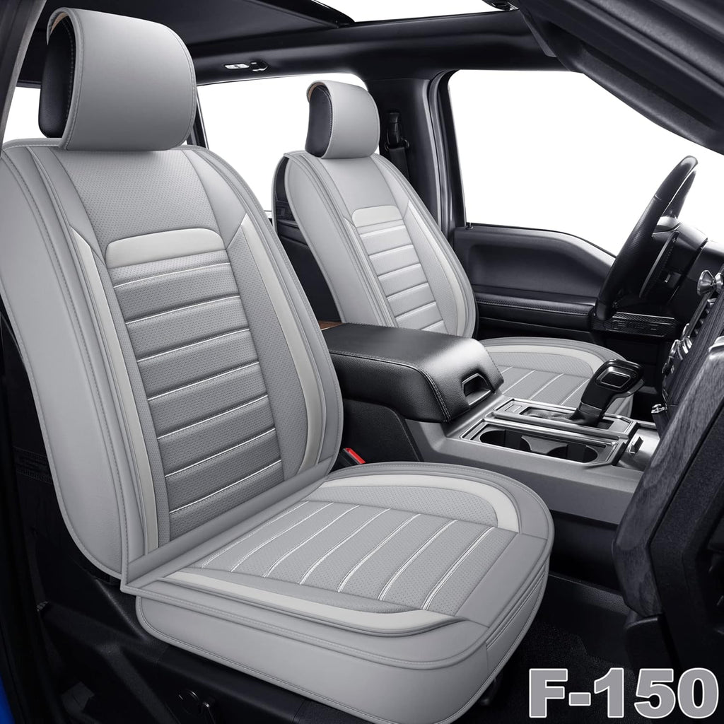 Leather Car Seat Covers Full Set, Black B50376