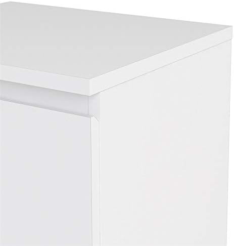 White 2 Drawer Nightstand B5433