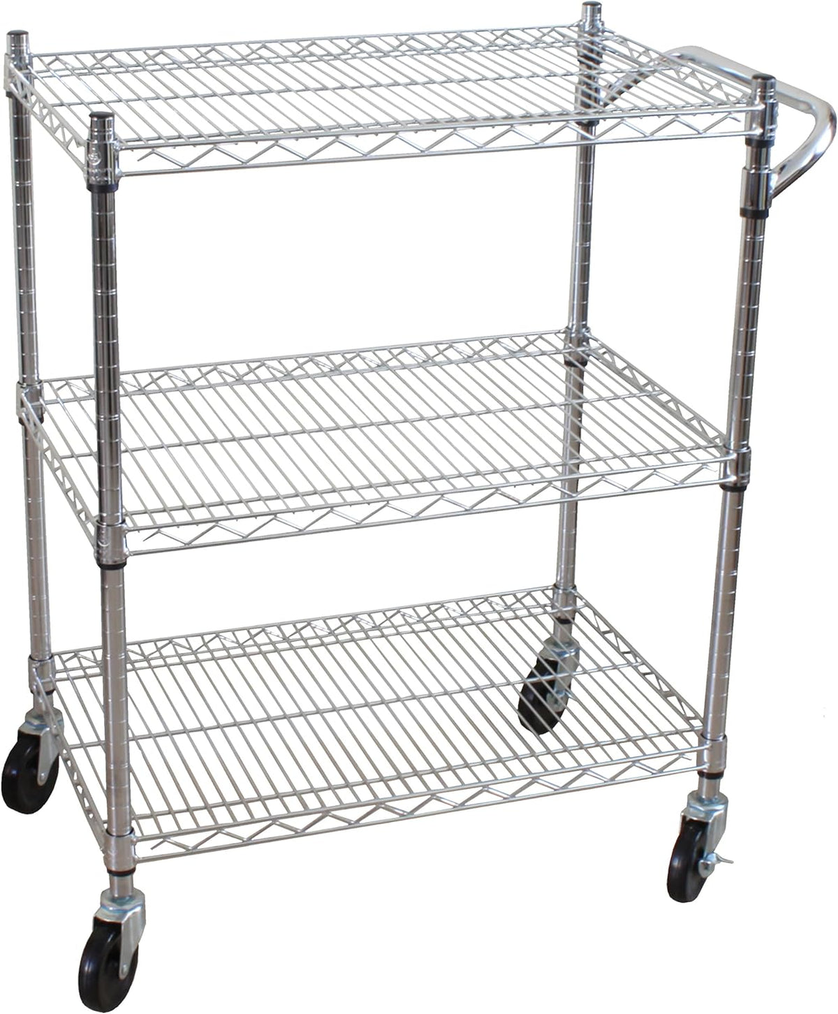 Chrome 3-Tier Heavy Duty Utility Cart X8191