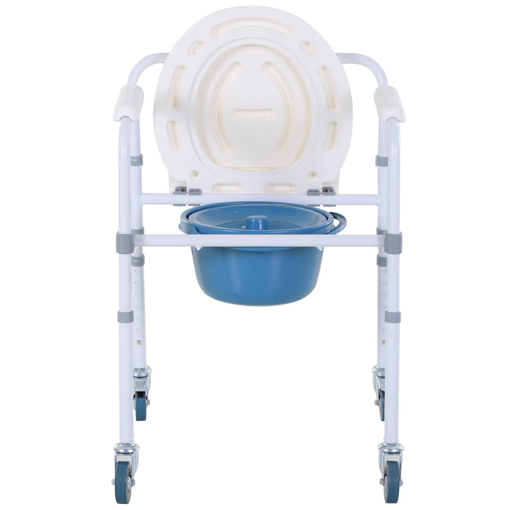 Mobility Assist Commode Shower Transport Medical Rolling Chair K784197