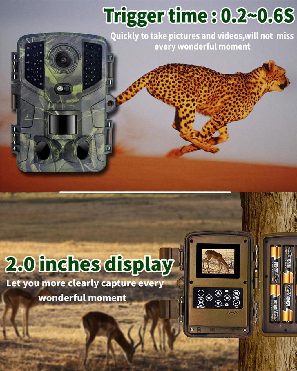 20MP Waterproof Game Camera with Night Vision, Pack of 2 K7782