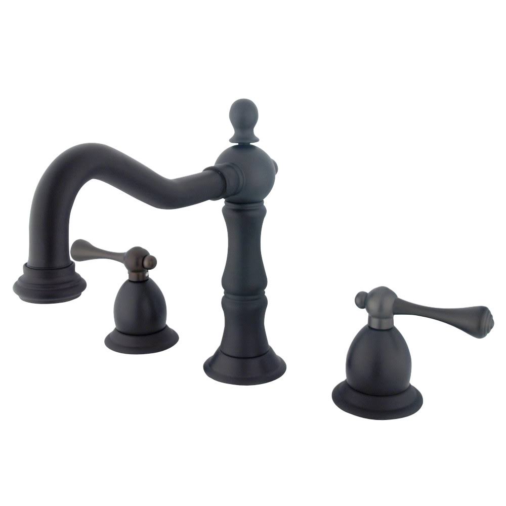 Oil Rubbed Bronze Widespread Lavatory Faucet with Brass Pop-Up N89752