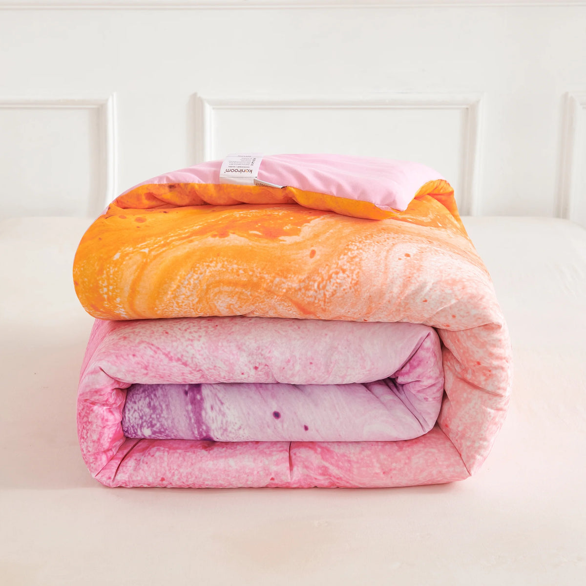 Gradient Abstract Marble Reversible Full/Queen Comforter Set, 3 Pieces N610033