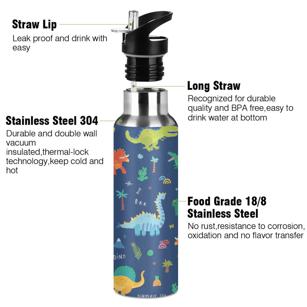 Stainless Steel Insulated Water Bottle with Straw Lid X134
