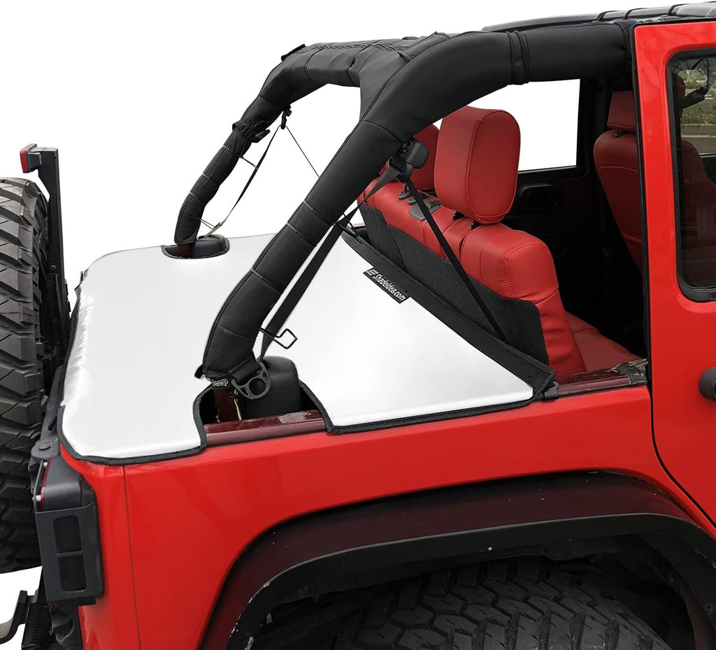 Black Vinyl Tonneau Cover for Jeep Wrangler JK Unlimited 4 Door E5616