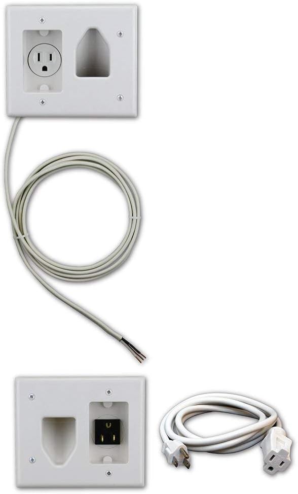 White Flat Screen TV Cable Organizer Kit M19527