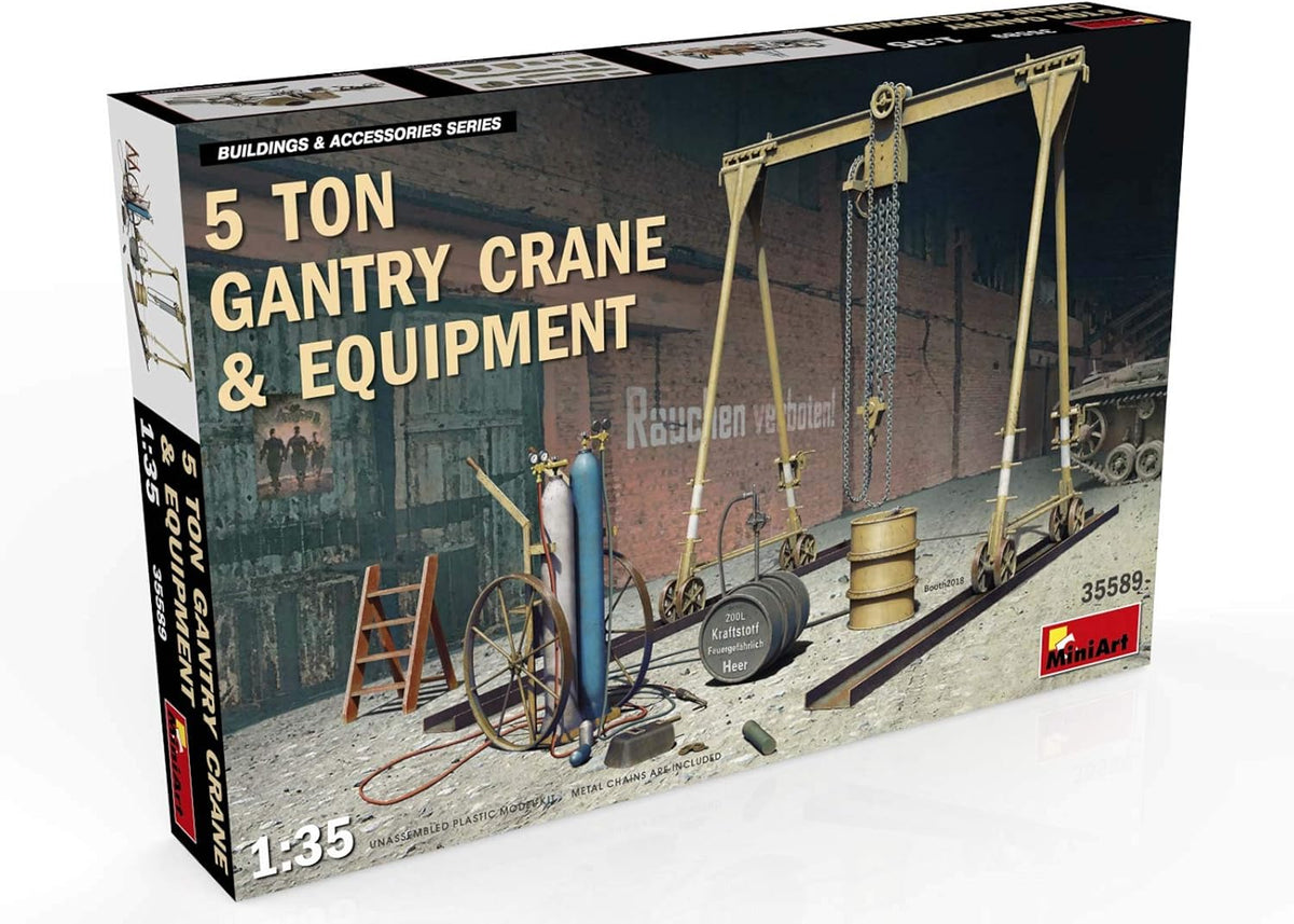 5 Ton Gantry Crane & Equipment 1/35 Scale Plastic Model Kit R46805
