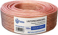 100 M Single Wire Speaker Cable 2 x 1.5 mm² CCA Copper and Aluminium Round Transparent P2800
