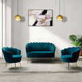 Teal Polyester 3 Piece Living Room Set H301694