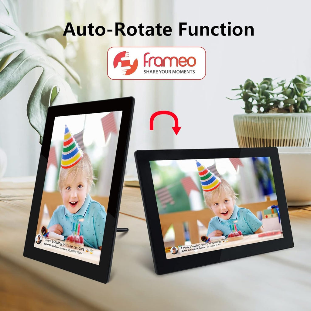 Smart Digital Photo Frame WiFi 10.1 Inch FHD IPS Touch Screen 16GB Storage W9849