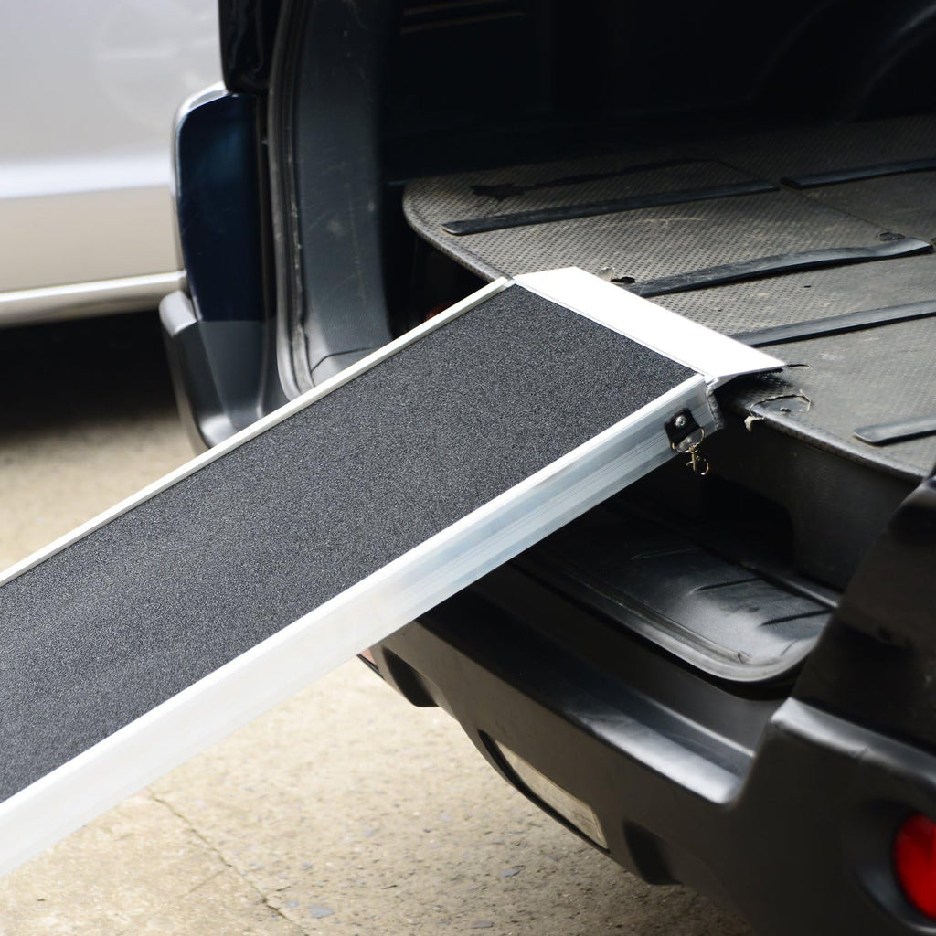 72" Portable Bi-Fold Pet Ramp with Safety Lock and Carry Handle I3699