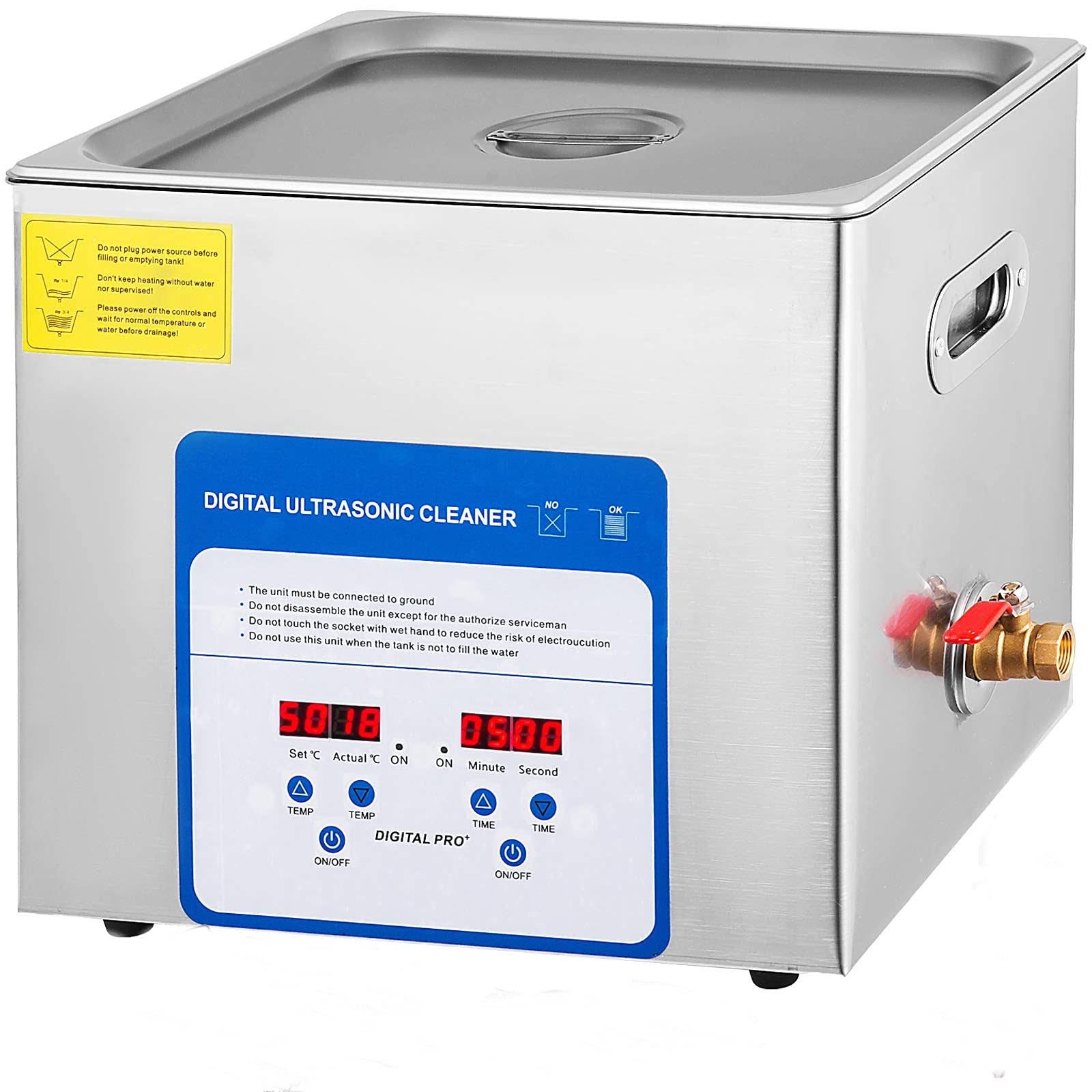 10L Stainless Steel Ultrasonic Cleaner with Heater Timer N550981