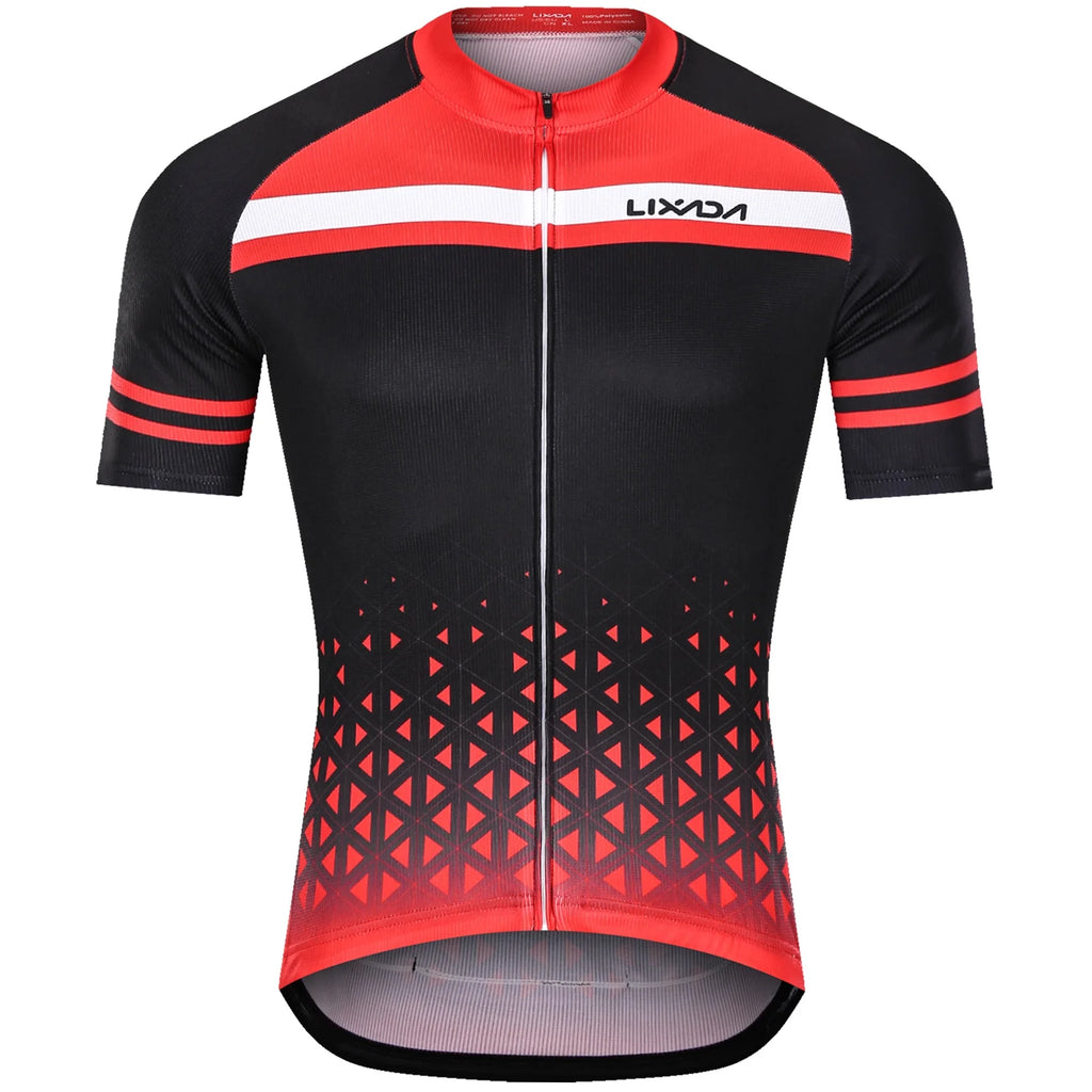 Men Cycling Jersey Set with Padded Shorts H481895