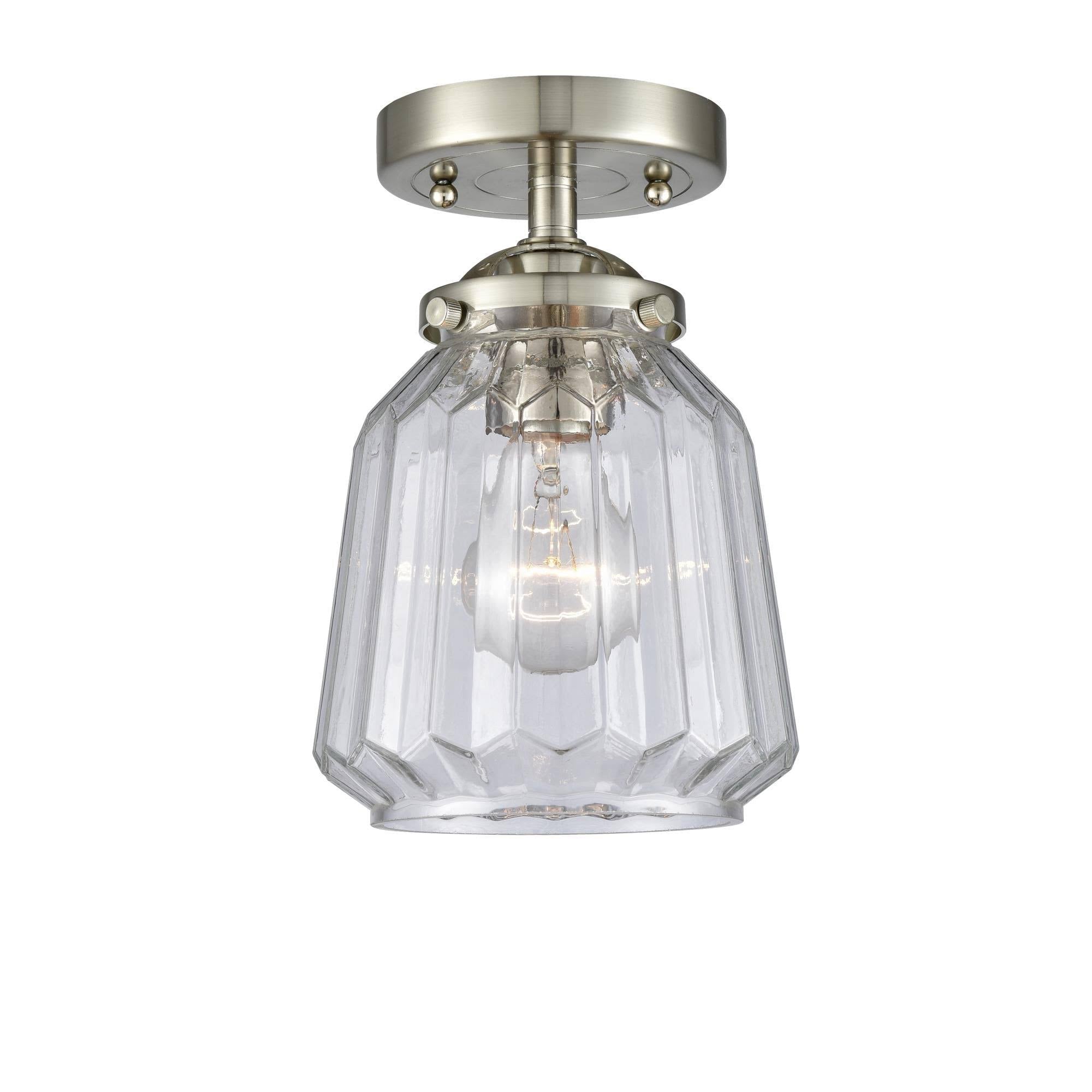 Brushed Satin Nickel Semi-Flush Mount Light Q3186