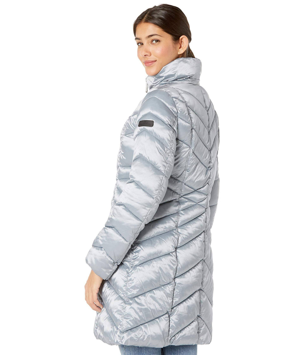 Grey Hooded Puffer Coat I442876