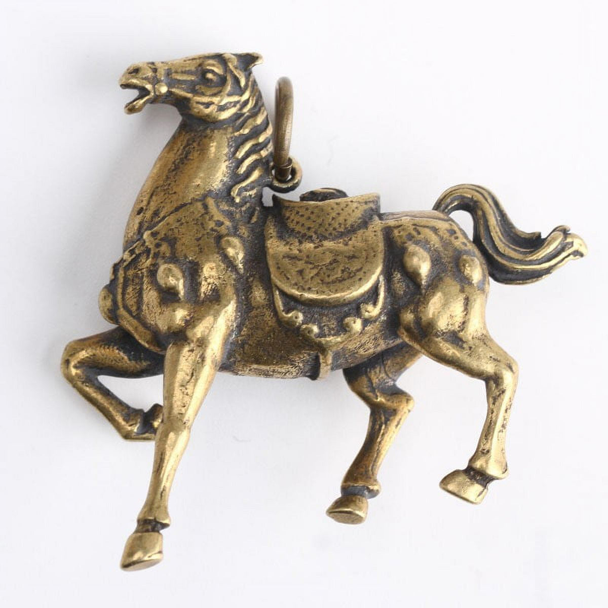 Copper Race Horse Miniature Figurines Ornament Decorations E406