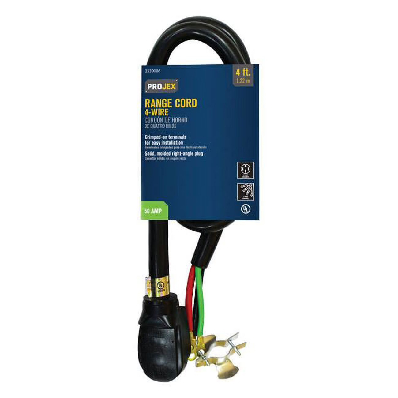 RANGE CORD 4' BLK U63273