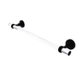 30 in. Matte Black Towel Bar with Twisted Accents W145