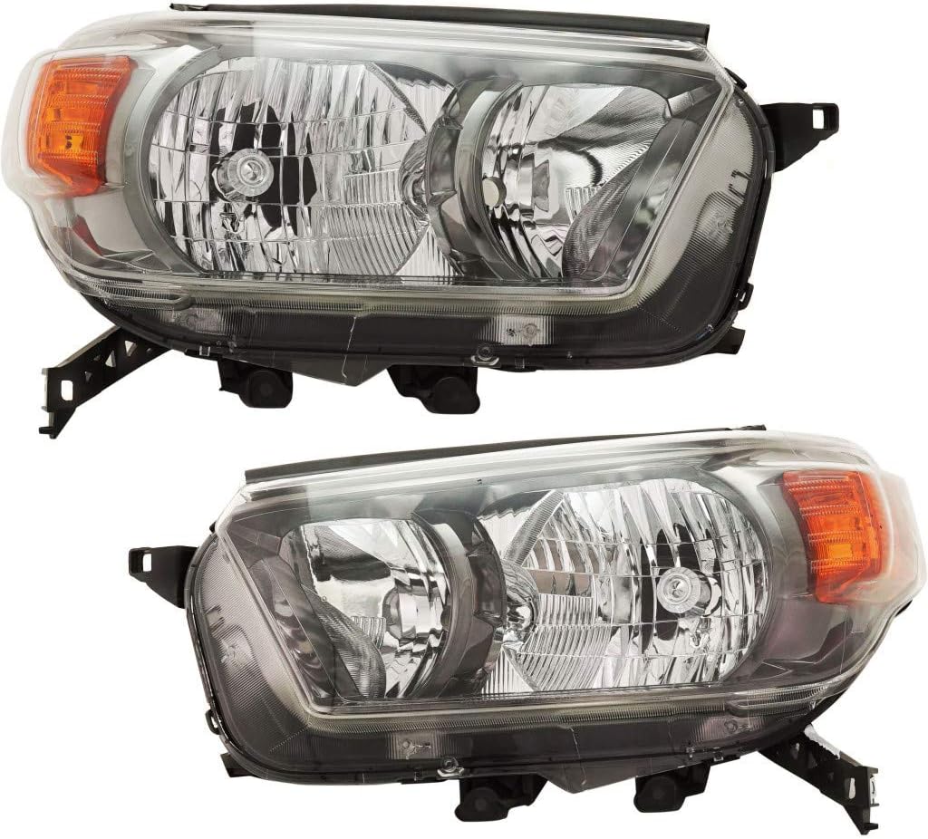 Driver and Passenger Side Headlight Assembly Lens Housing for 2010-2013 Toyota 4Runner G777577