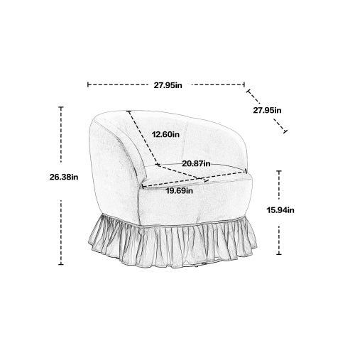 Swivel Velvet Upholstered Accent Armchair K58114