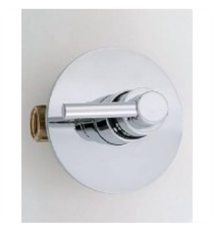 Polished Chrome Round Plate with Low Lever Trim for Thermostatic Valves M409