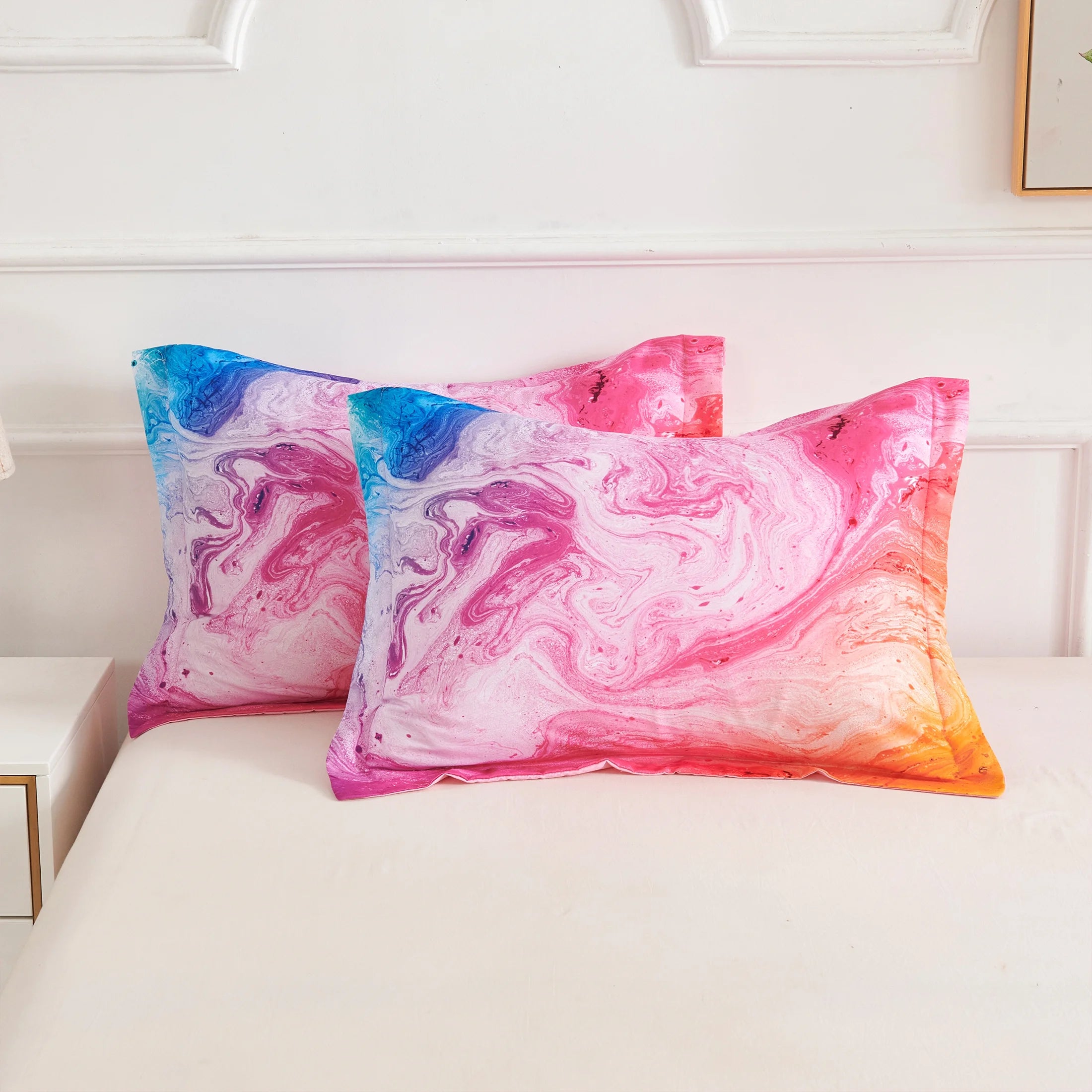 Gradient Abstract Marble Reversible Full/Queen Comforter Set, 3 Pieces N610033