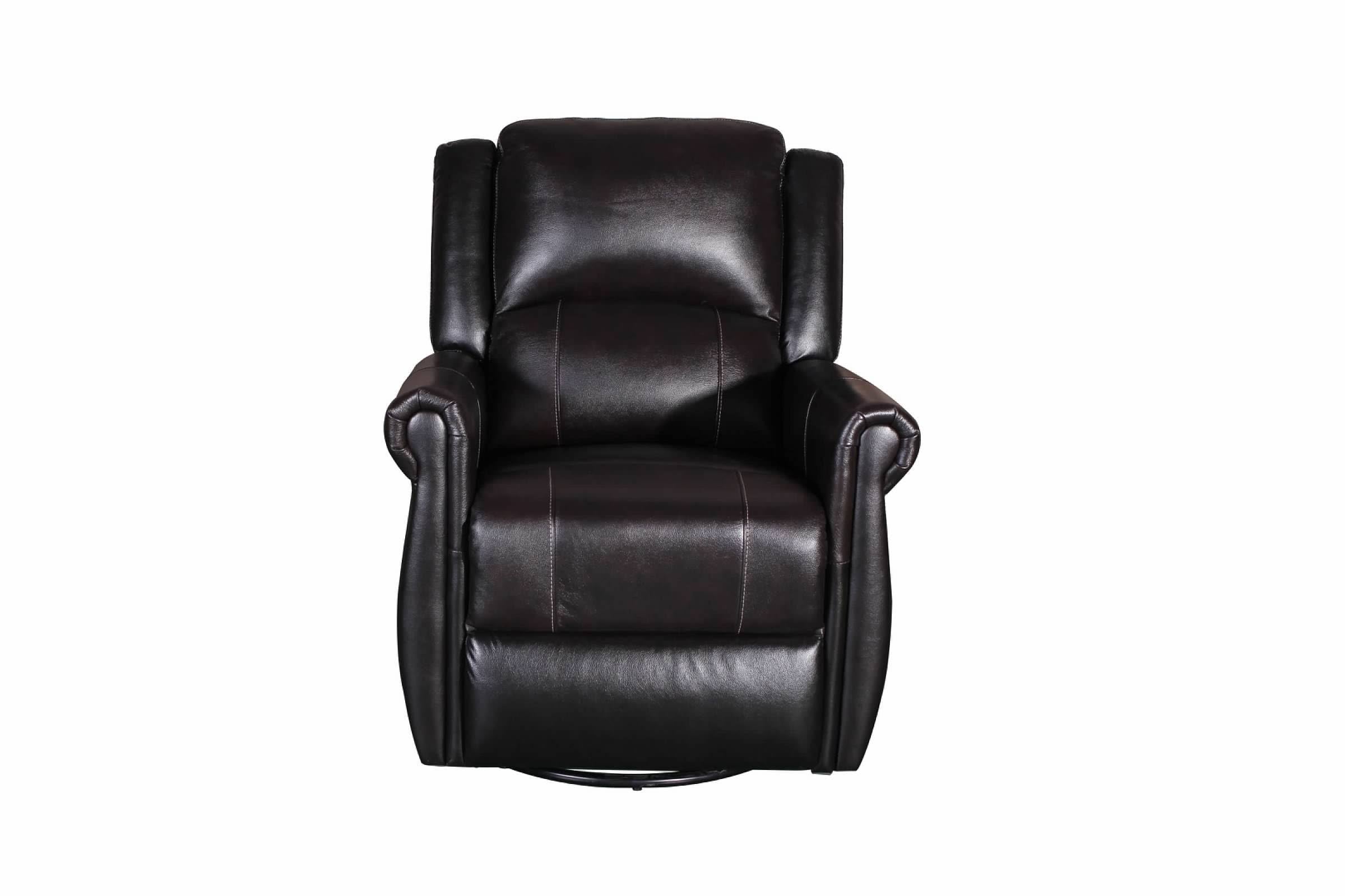 Brown PU Manual Swivel Glider Recliner Chair U203302