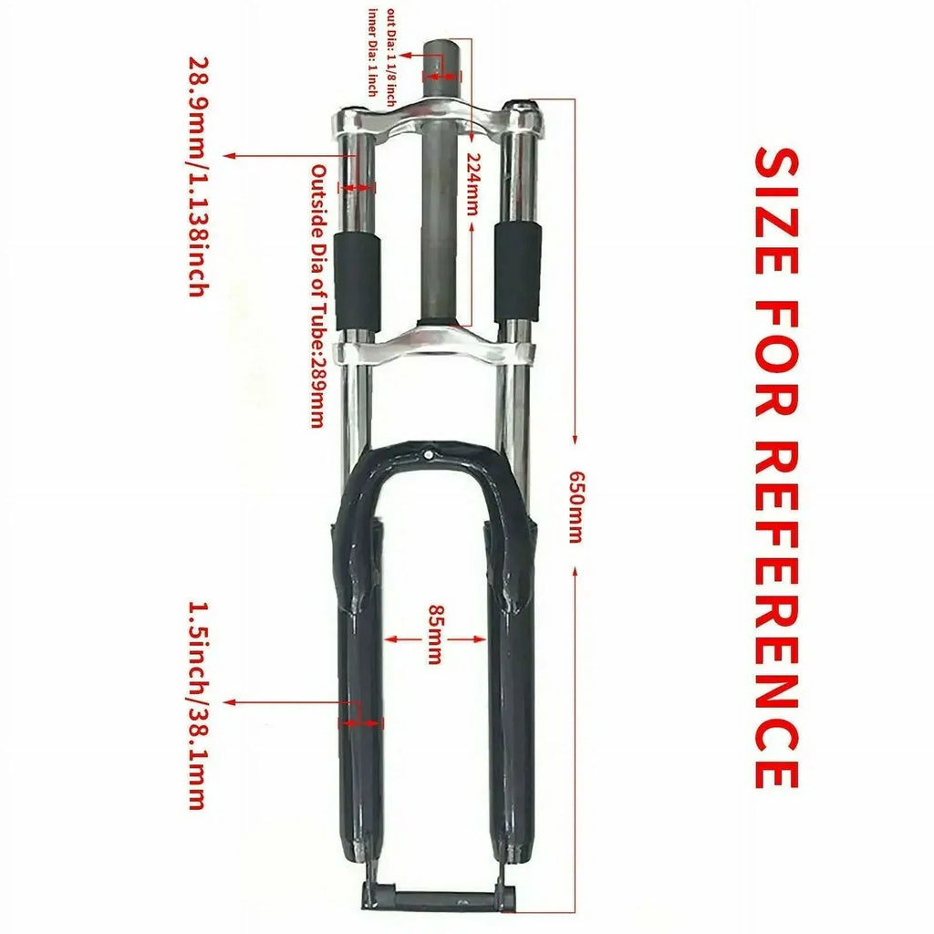 26" Triple Tree Suspension Fork & 29mm CNC Handle Bar S426