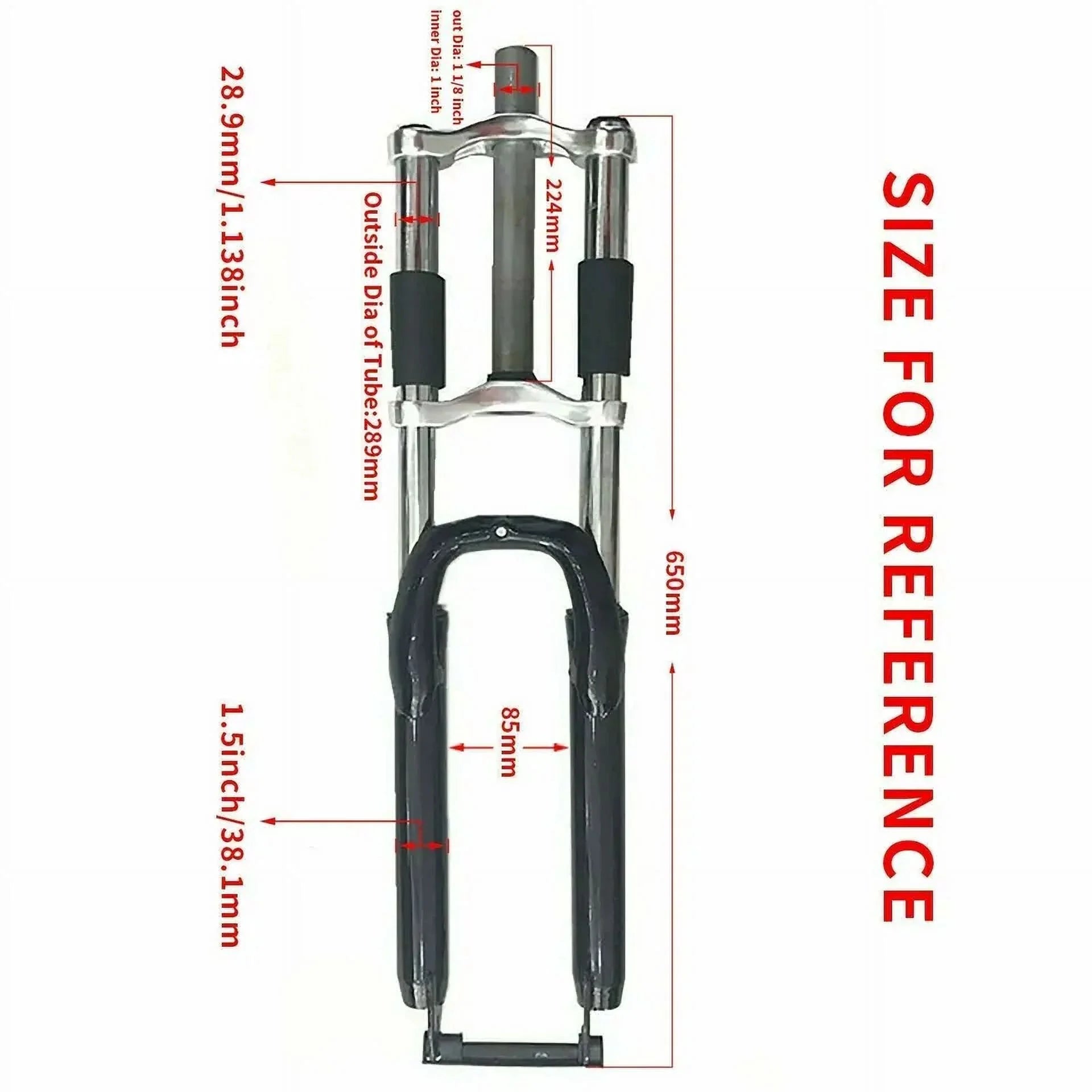 26" Triple Tree Suspension Fork & 29mm CNC Handle Bar S426
