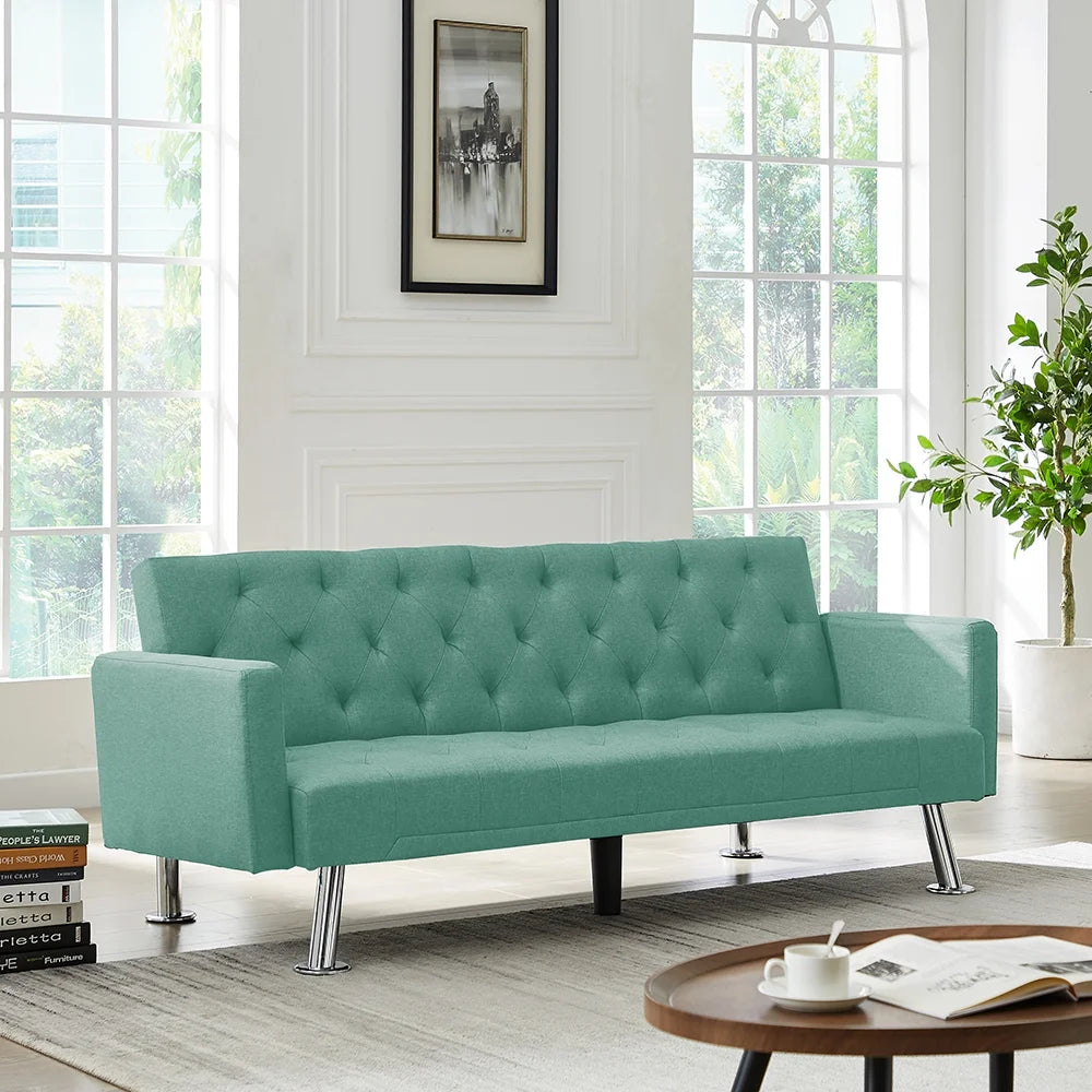 Convertible Folding Sofa Bed Fabric Sleeper Sofa Couch E2085