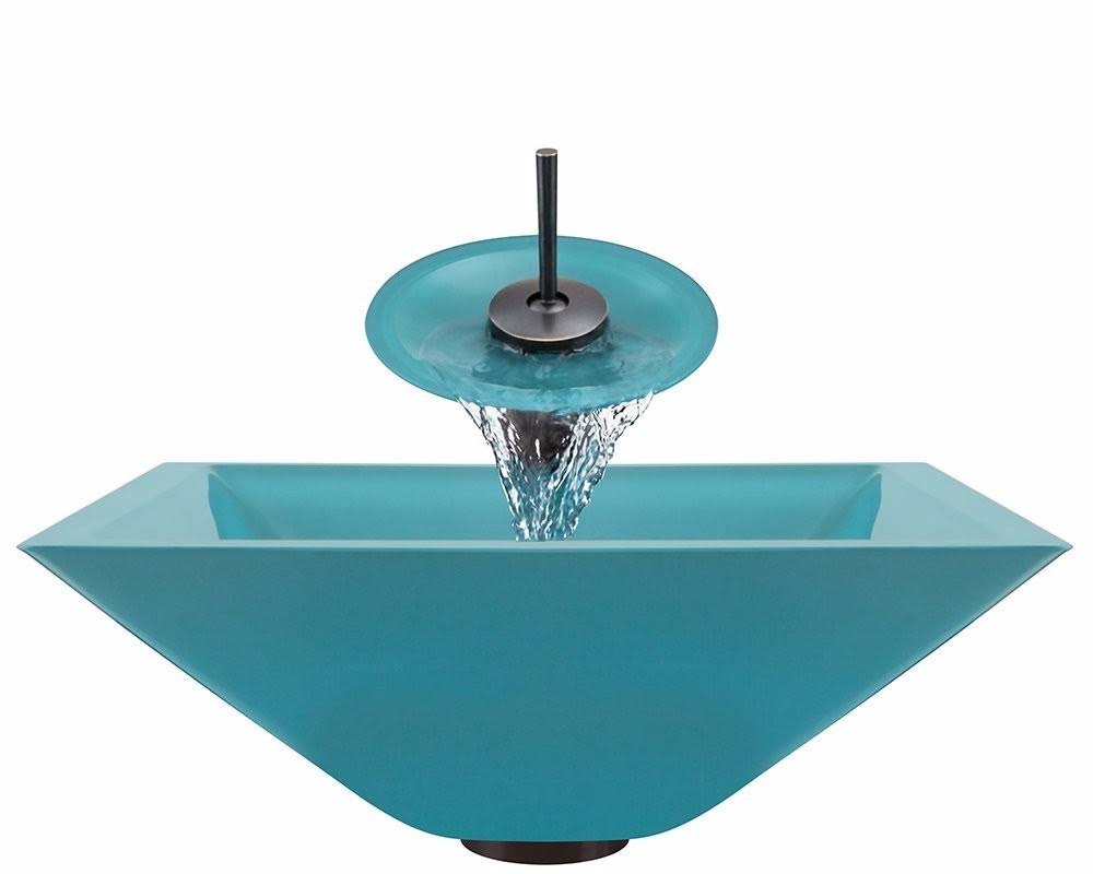 Turquoise Bathroom Vessel Sink Ensemble B849164